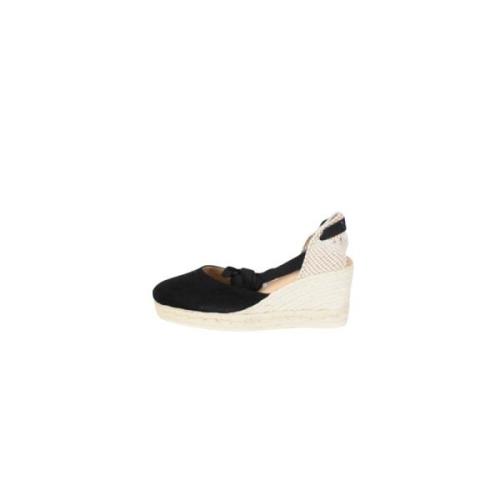 Hamptons Suede Espadrilles Platform Sandalen Manebí , Black , Dames