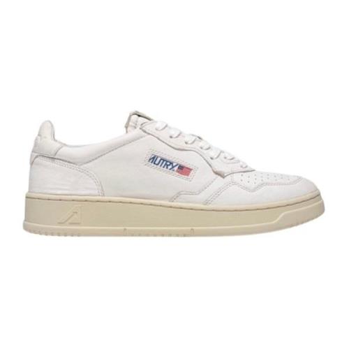 Witte Casual Sportieve Leren Sneakers Autry , White , Heren