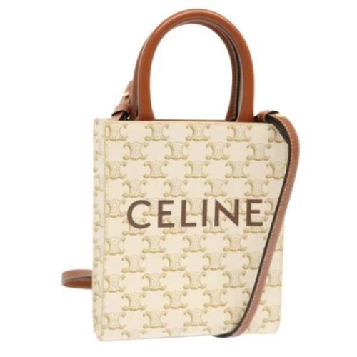 Pre-owned Leather celine-bags Celine Vintage , Beige , Dames