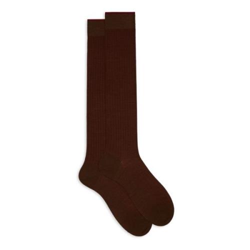 Bruine Twin-Rib Sokken voor Mannen Gallo , Brown , Heren