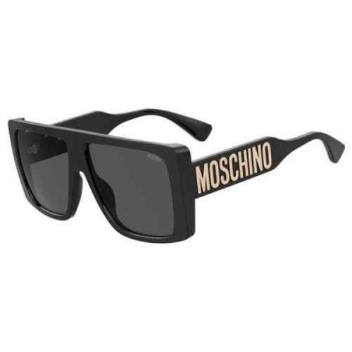 Stijlvolle Zonnebril Zwarte Frame Moschino , Black , Dames