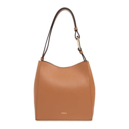 Mini bucket schoudertas Furla , Brown , Dames