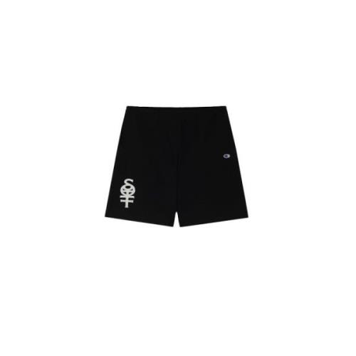 Katoenen Fleece Unisex Shorts Sotf , Black , Heren