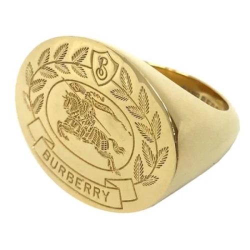 Pre-owned Metal rings Burberry Vintage , Yellow , Dames