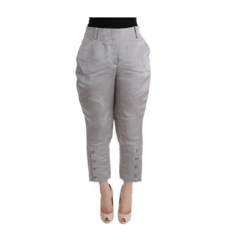 Cropped Trousers Ermanno Scervino , Gray , Dames