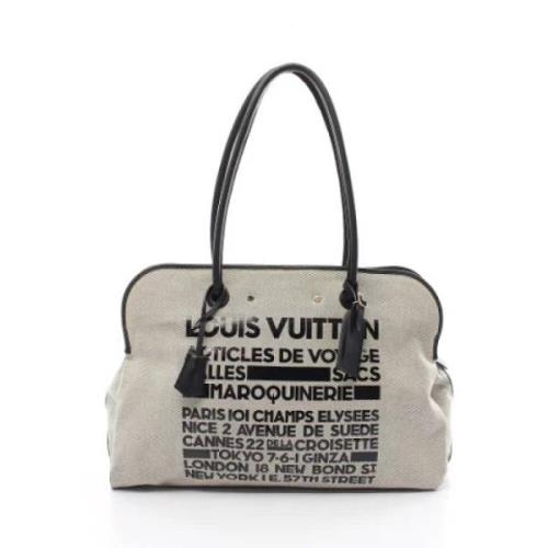 Pre-owned Canvas shoulder-bags Louis Vuitton Vintage , Beige , Dames