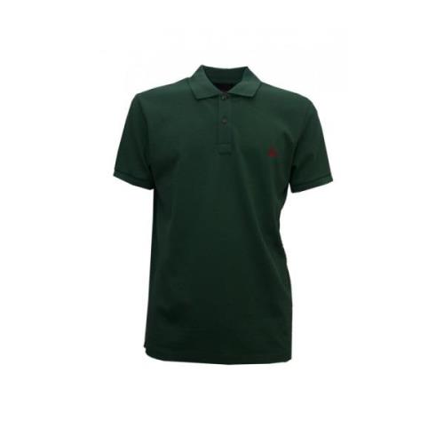 Groene Katoenen Polo Shirt Zeno 01 Peuterey , Green , Heren