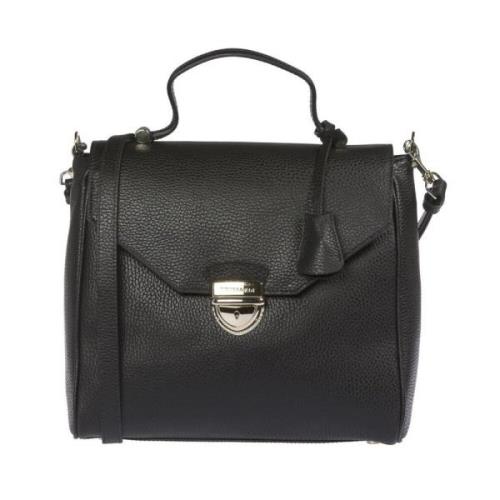 Geëmbosseerde Lederen Elegante Handtas Trussardi , Black , Unisex