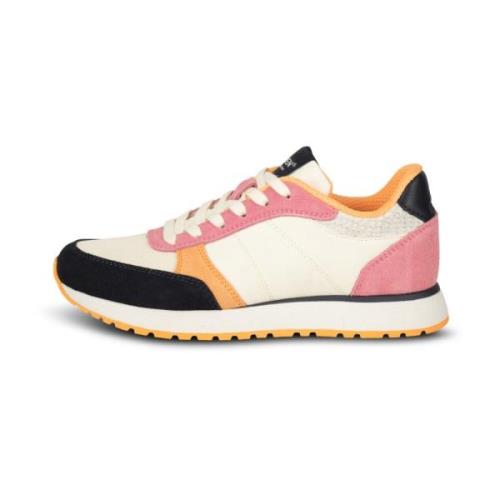 Ronja Color-Blocked Leren Sneakers Woden , Multicolor , Dames