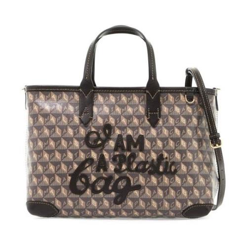 Gerecyclede Plastic Tote Bag Anya Hindmarch , Brown , Dames