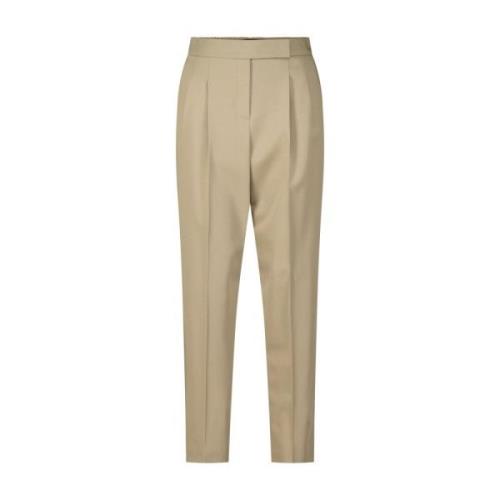 Wollen Rechte Broek Windsor , Brown , Dames