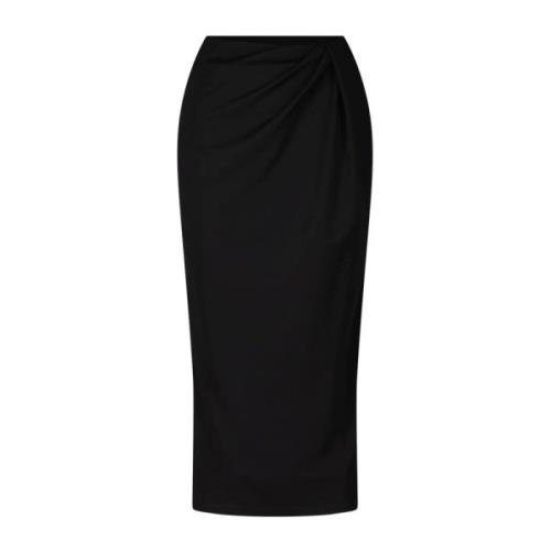 Geplooide Pencil Rok Hans Max Mara , Black , Dames