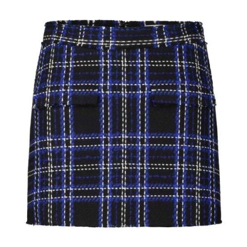 Geruite Skort in Wollen Mix Msgm , Multicolor , Dames