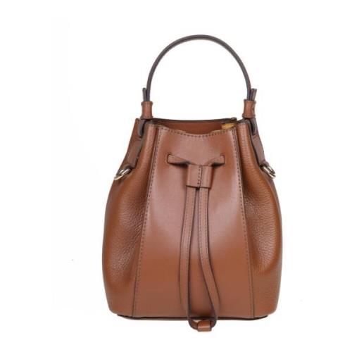 Leren Bucket Bag Rugzak Furla , Brown , Dames