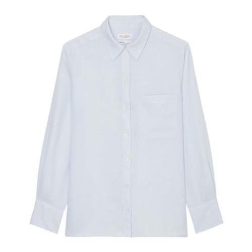Linnen blouse regular Marc O'Polo , Blue , Dames