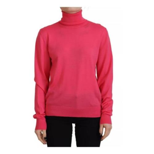 Roze Turtle Neck Sweater Casual Stijl Dsquared2 , Pink , Dames