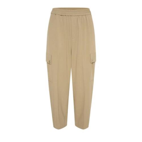 Relaxed Fit Pinetree Broek InWear , Beige , Dames