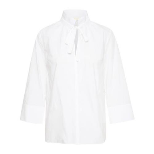 Zuiver Witte Blouse met V-Hals InWear , White , Dames