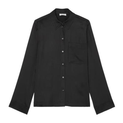 Satin blouse regular Marc O'Polo , Black , Dames