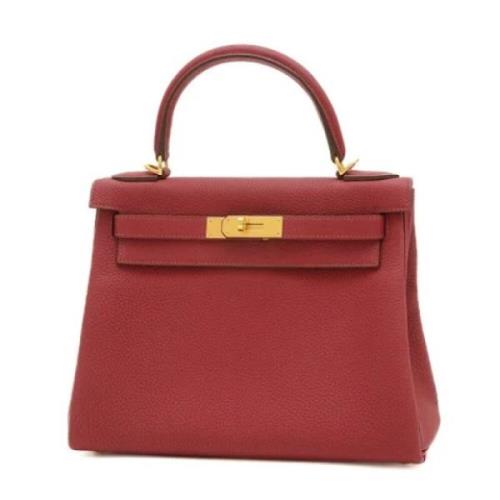 Pre-owned Leather handbags Hermès Vintage , Red , Dames