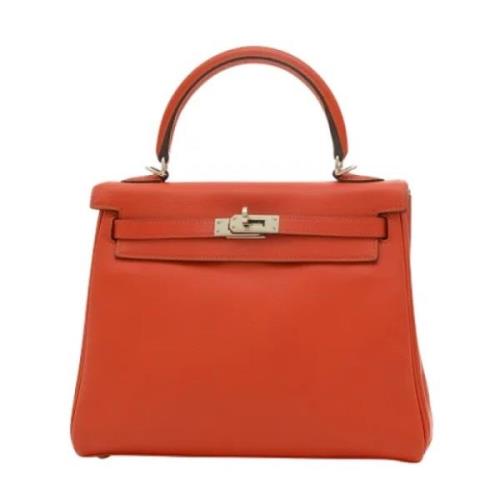 Pre-owned Leather handbags Hermès Vintage , Red , Dames