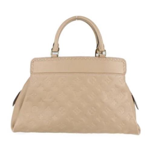 Pre-owned Leather totes Louis Vuitton Vintage , Beige , Dames