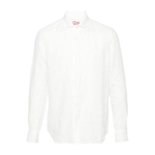 Witte Linnen Pamplona Shirt MC2 Saint Barth , White , Heren