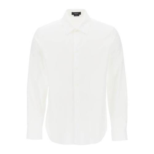 Jacquard Allover Overhemd Versace , White , Heren
