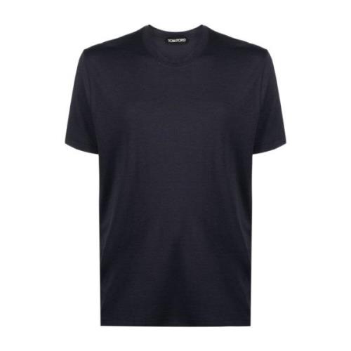 Blauwe T-shirts & Polos voor Mannen Tom Ford , Blue , Heren