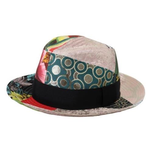 Patchwork Fedora Cap Multicolor Chic Dolce & Gabbana , Multicolor , Da...