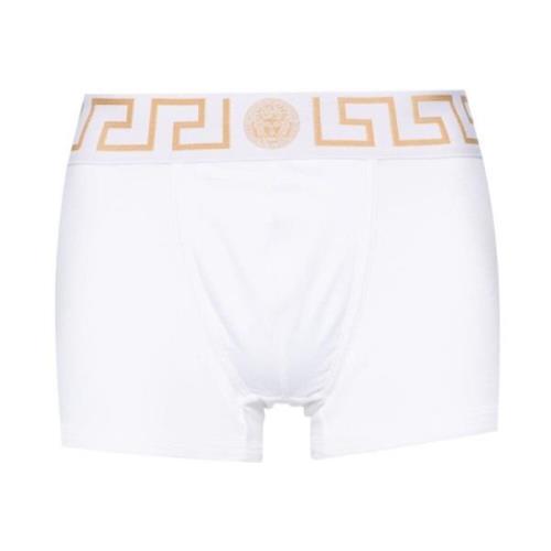 Elastische Logo Taille Ondergoed Versace , White , Heren
