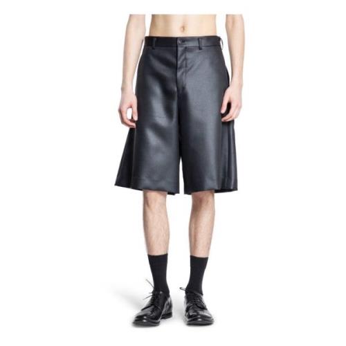 Zwarte Wijde Broek met Riemlussen Comme des Garçons , Black , Heren