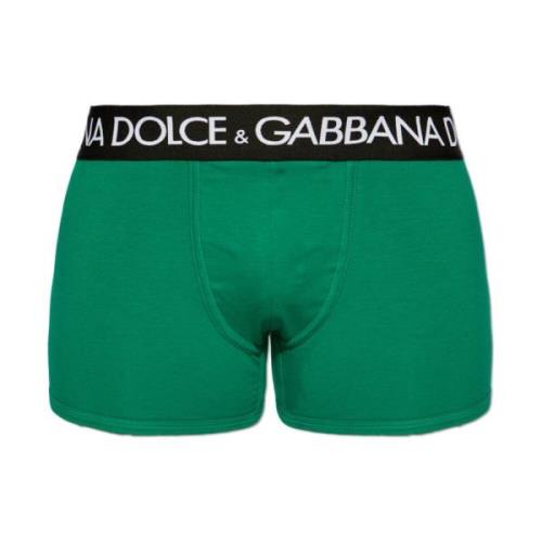 Boxershorts met logo Dolce & Gabbana , Green , Heren
