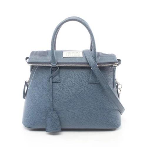 Pre-owned Leather handbags Maison Margiela Pre-owned , Blue , Dames