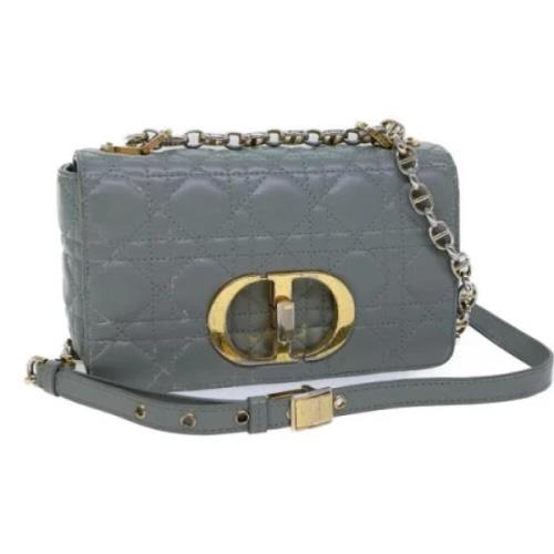 Pre-owned Leather dior-bags Dior Vintage , Gray , Dames