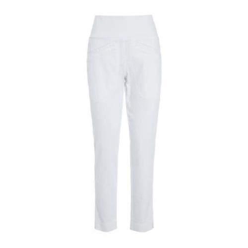 Witte Stretch Slim Broek Jinzu Bitte Kai Rand , White , Dames