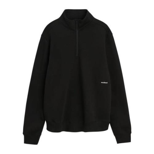 Geborsteld Fleece Half Zip Sweatshirt Soulland , Black , Unisex