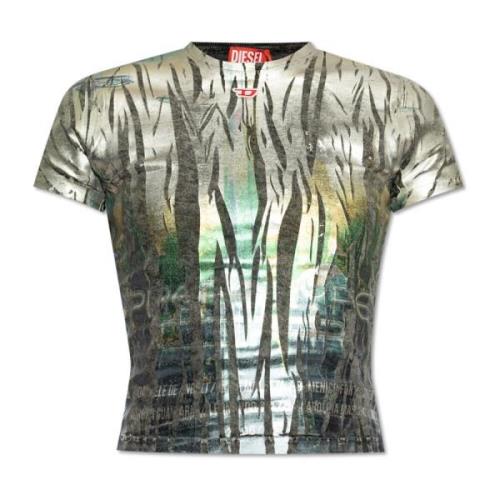 T-shirt `T-UNCUTIE-LONG-FOil` Diesel , Multicolor , Dames