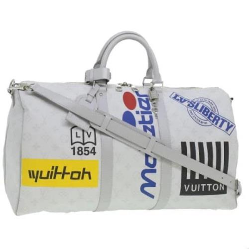 Pre-owned Canvas handbags Louis Vuitton Vintage , White , Dames