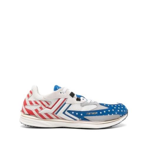 Kleur-Blok Mesh Sneakers Lanvin , Multicolor , Heren