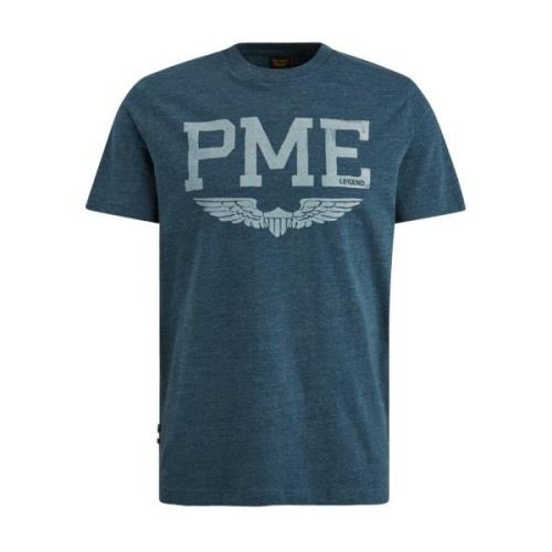Korte Mouw R-hals Jersey T-shirt PME Legend , Blue , Heren