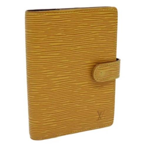 Pre-owned Leather home-office Louis Vuitton Vintage , Yellow , Dames
