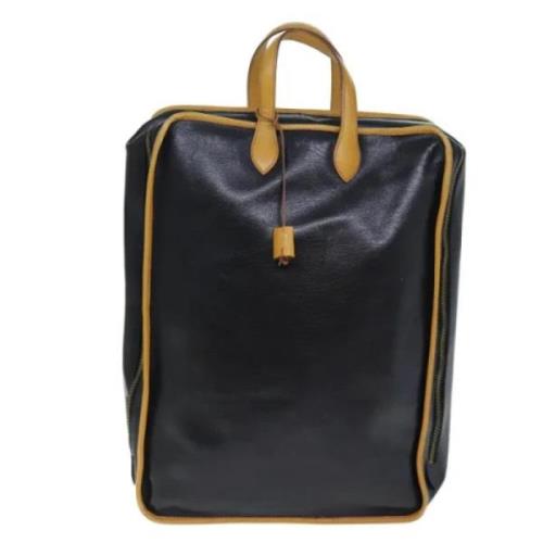 Pre-owned Leather travel-bags Hermès Vintage , Black , Unisex