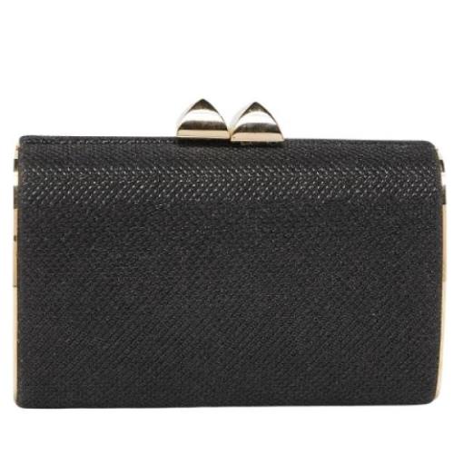 Pre-owned Fabric clutches Jimmy Choo Pre-owned , Black , Dames