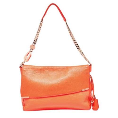 Pre-owned Leather shoulder-bags Jimmy Choo Pre-owned , Orange , Dames