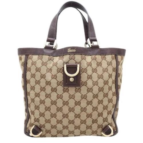 Pre-owned Canvas gucci-bags Gucci Vintage , Beige , Dames