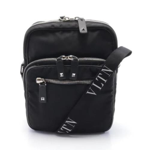 Pre-owned Leather shoulder-bags Valentino Vintage , Black , Dames