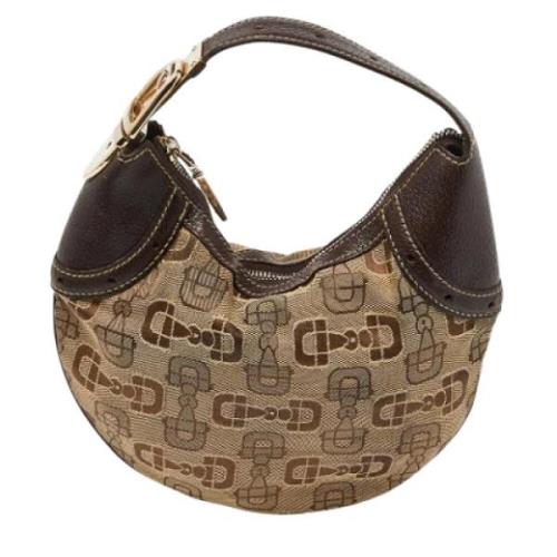 Pre-owned Canvas handbags Gucci Vintage , Beige , Dames