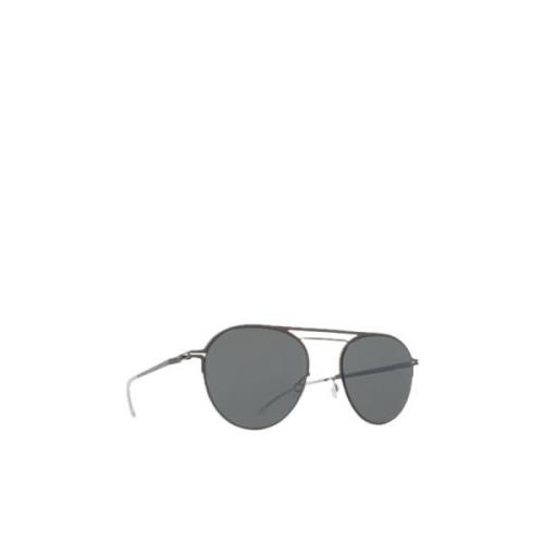 Panto Zonnebril Glanzend Grafiet/Molgrijs Mykita , Gray , Heren