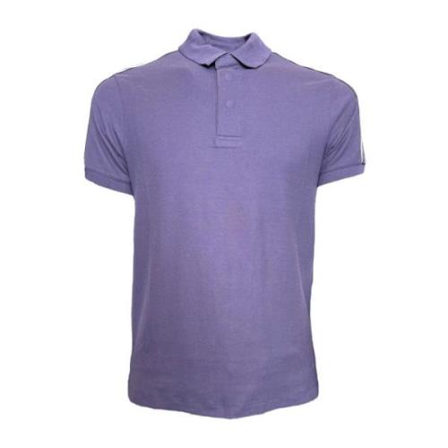 Polo shirt met logo-banden Emporio Armani , Purple , Heren